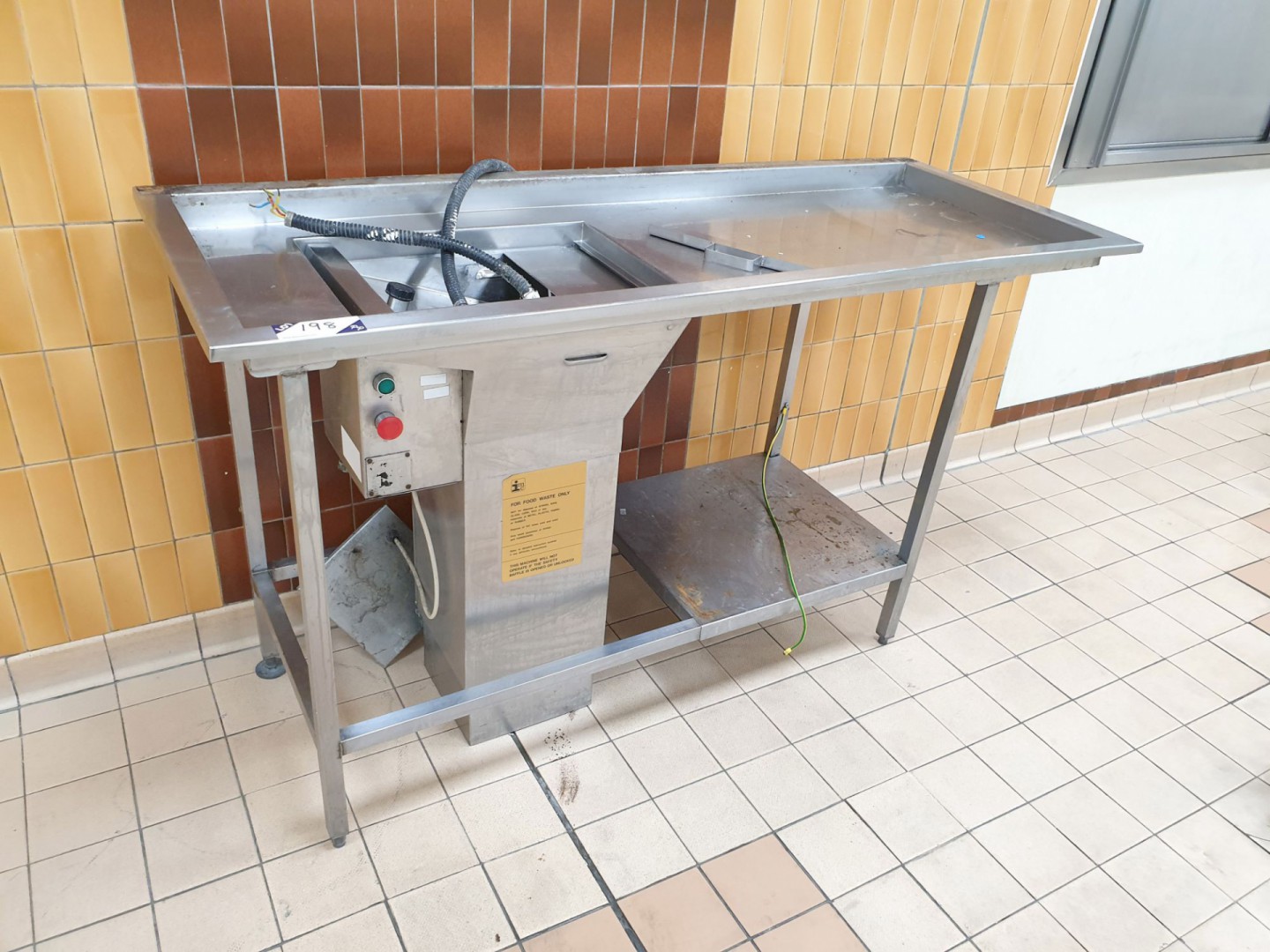 IMC food waste electric disposal unit on stainless...