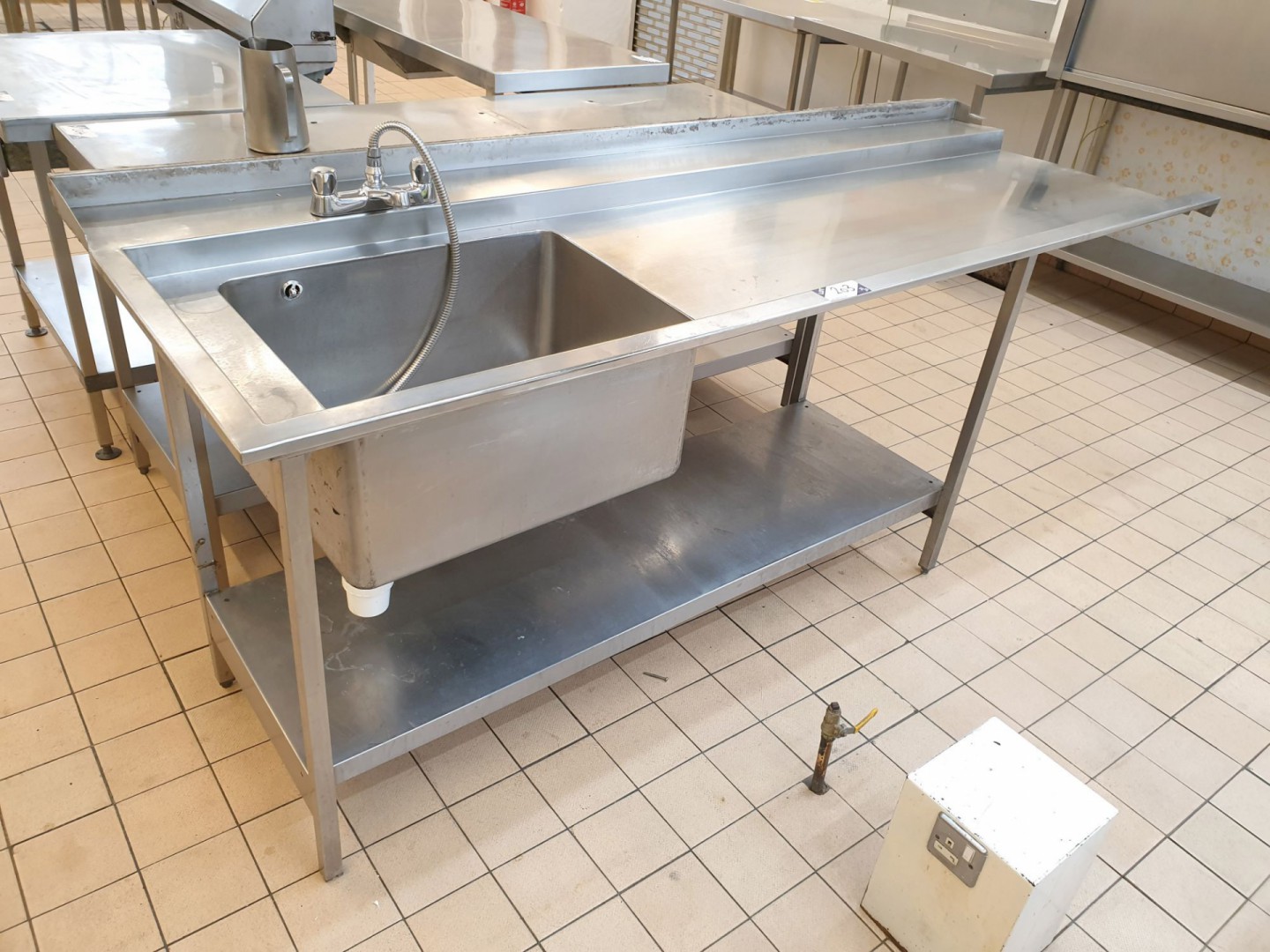 Stainless steel deep single basin kitchen sink, 23...