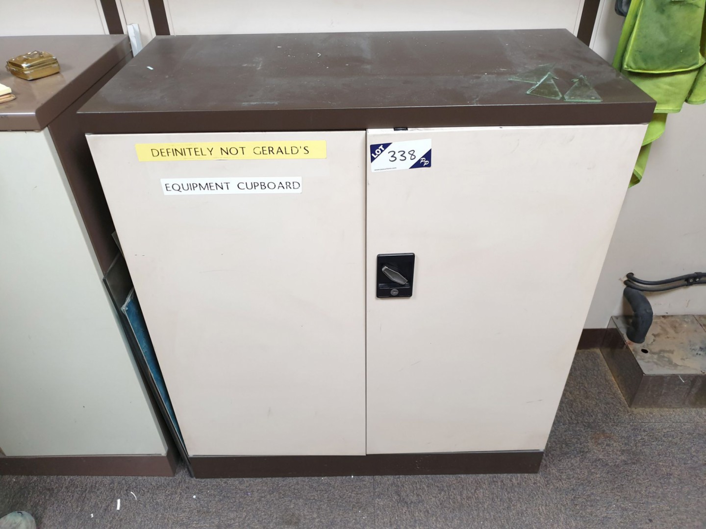 Bisley metal 2 door storage cupboard, 920x450x1000...