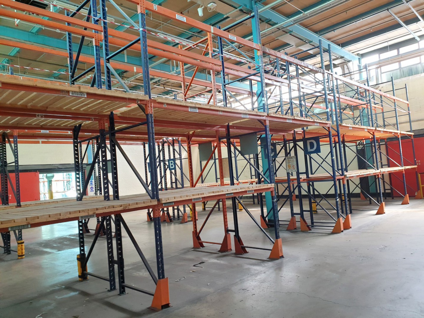12 bays heavy duty boltless pallet racking, 6m hig...
