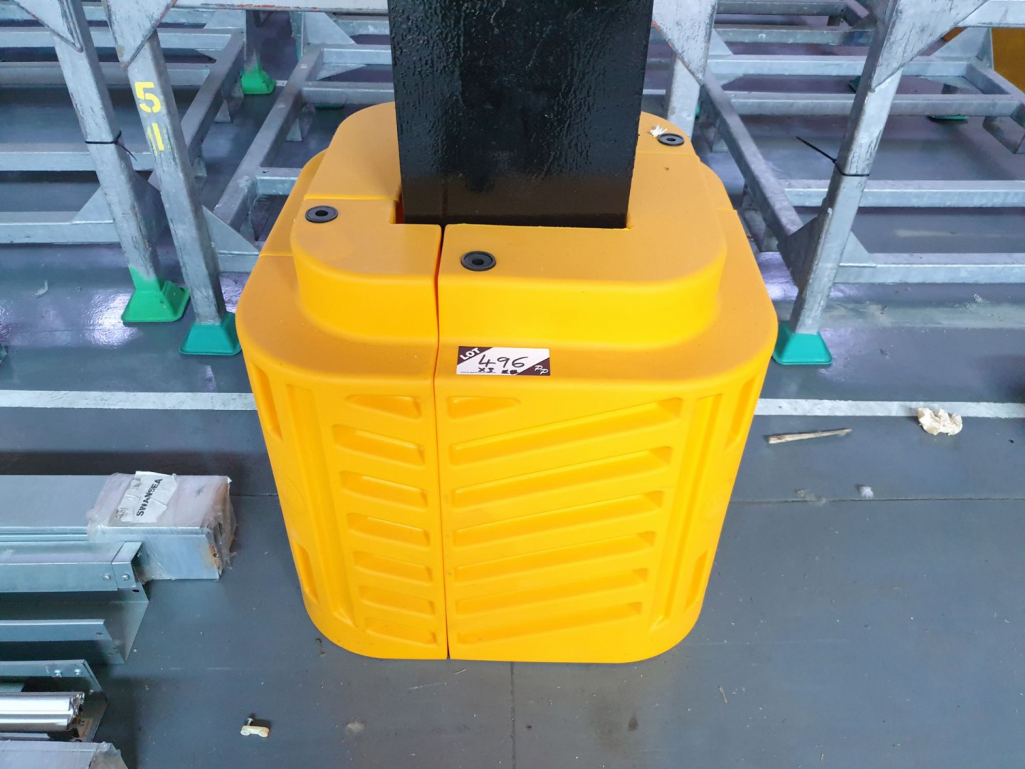 3x A-Safe yellow plastic stanchion protectors, 600...