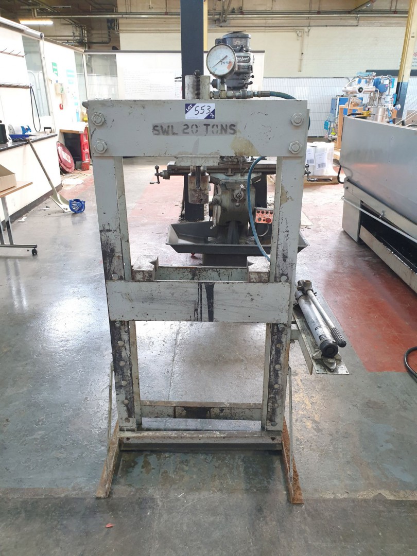 20 Ton hydraulic garage press, adjustable height