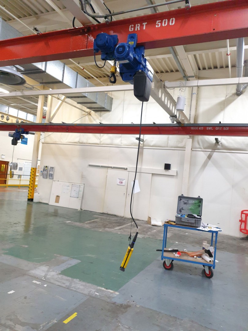 Demag 1ton SWL electric chain hoist, pendant contr...