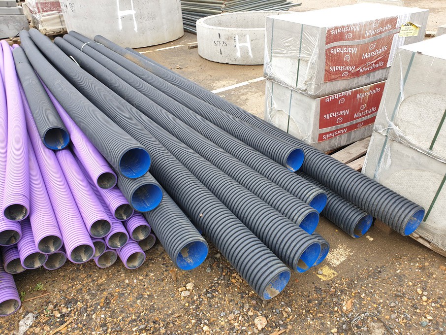 Qty various 150mm drainage pipes, 6m lengths