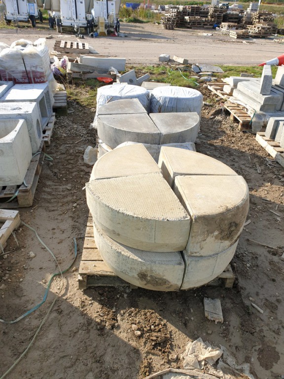 Qty various size Marshalls concrete segments