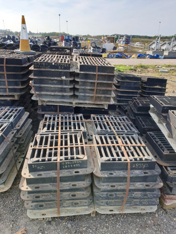 Qty Pam watershed drainage grates on 5 pallets, 48...