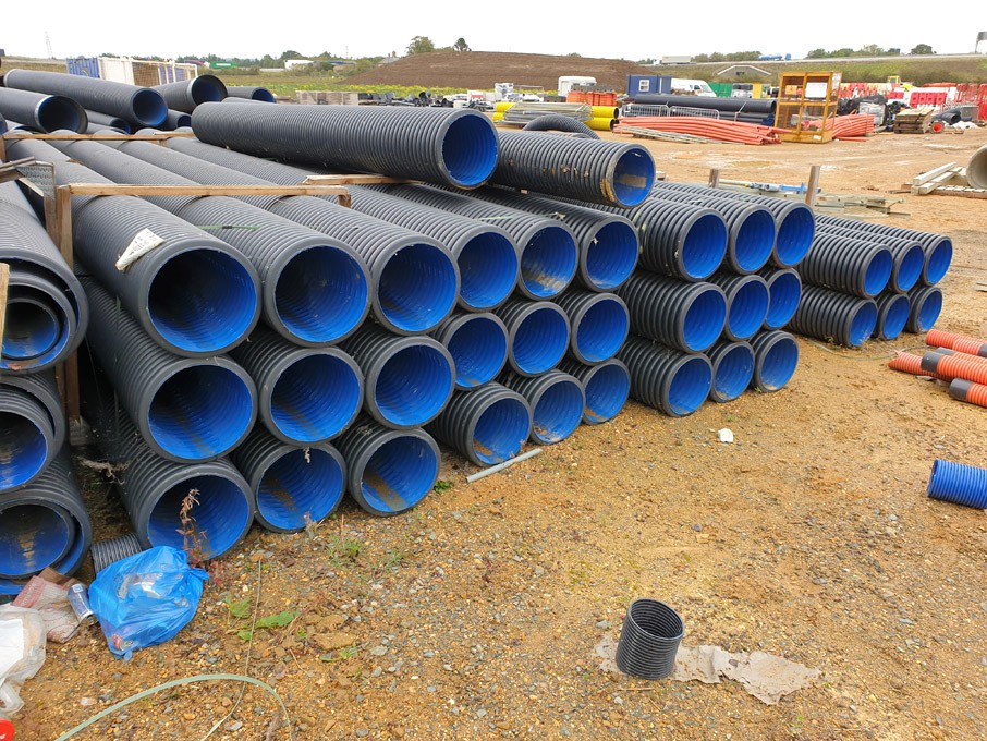33x Polypipe 300mm dia full filter drainage pipe