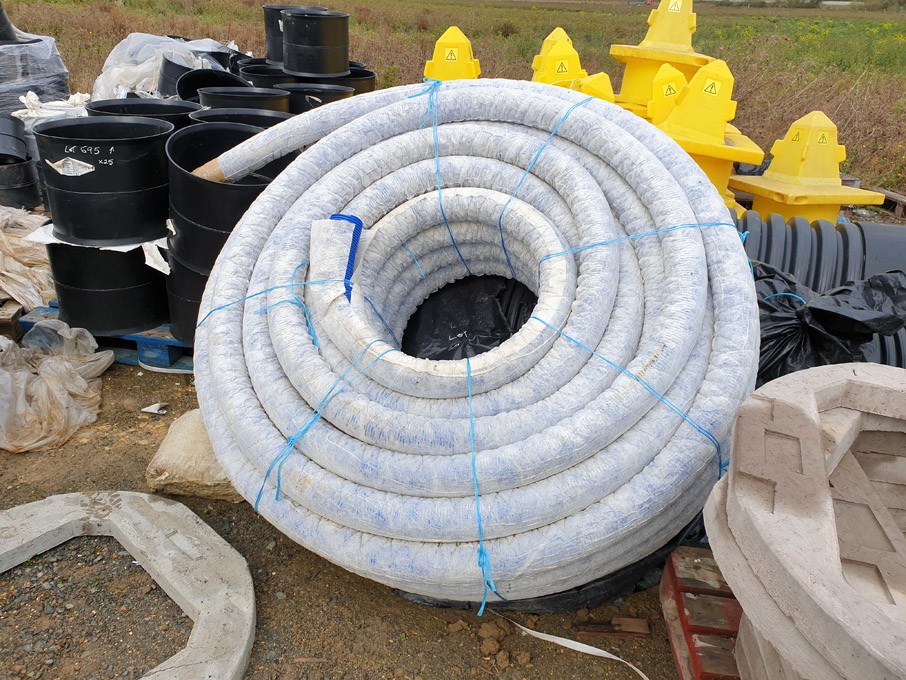 100m reel of Polypipe type 8 filter drain