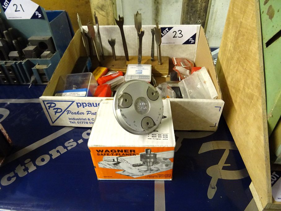 Qty various woodcutter tooling inc: drills, counte...