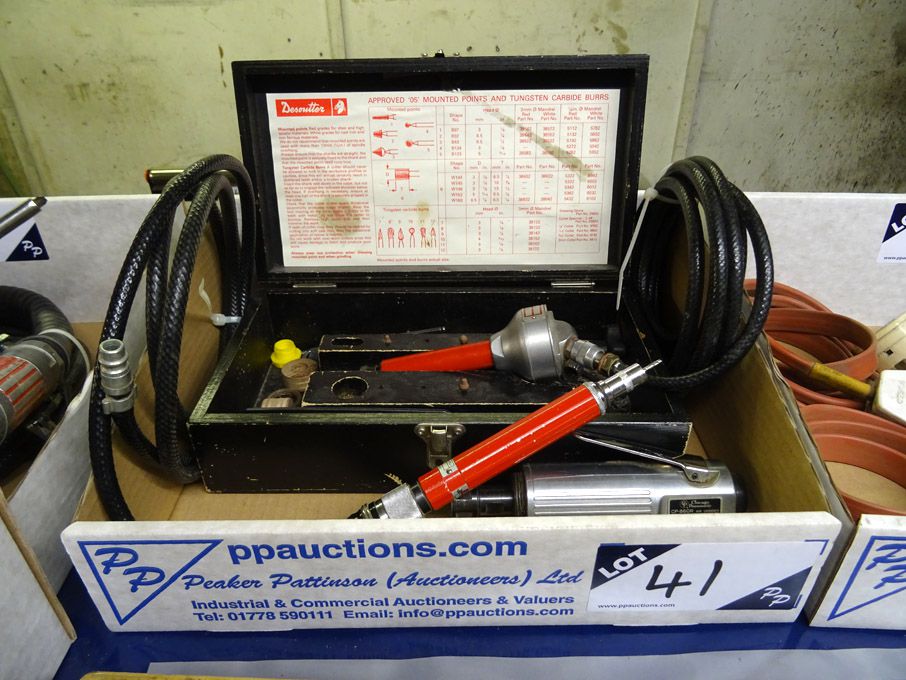 CP CP-860R pneumatic air grinder, Desoutter 05-X a...