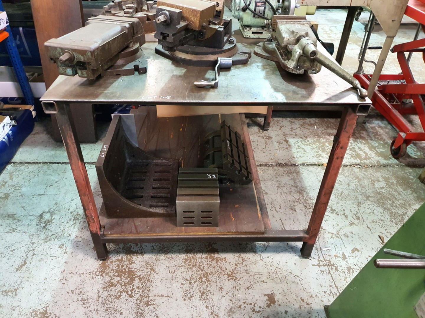 1250x1000mm metal frame work table