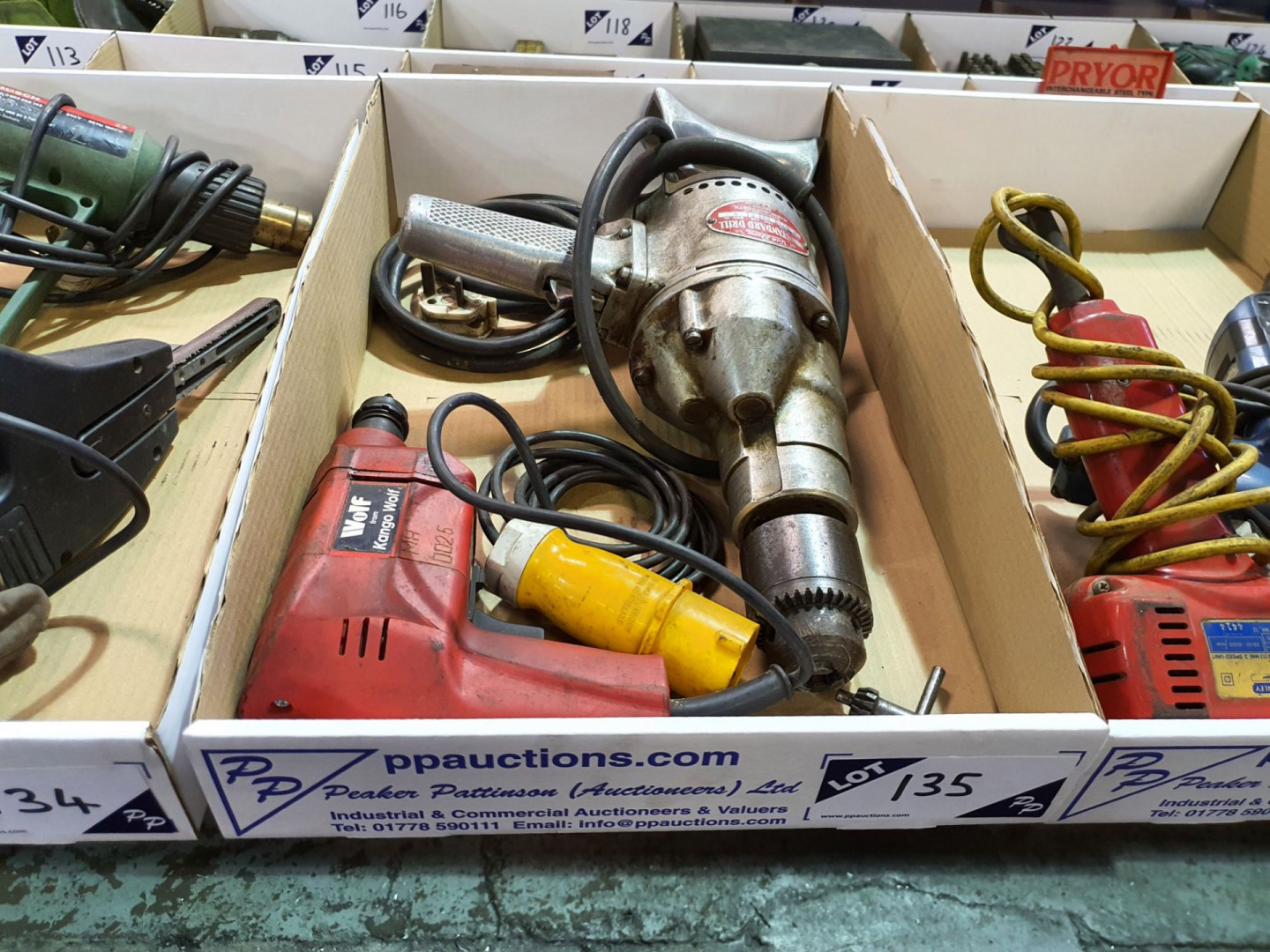 Van Dorn 240v drill, Wolf 110v drill