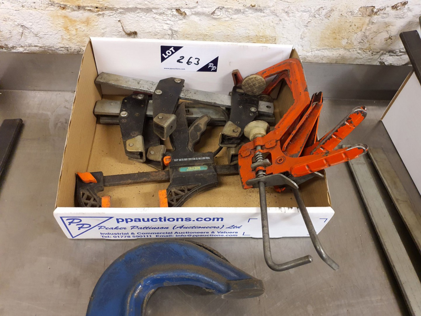 Qty various clamps inc: Rolson 6"