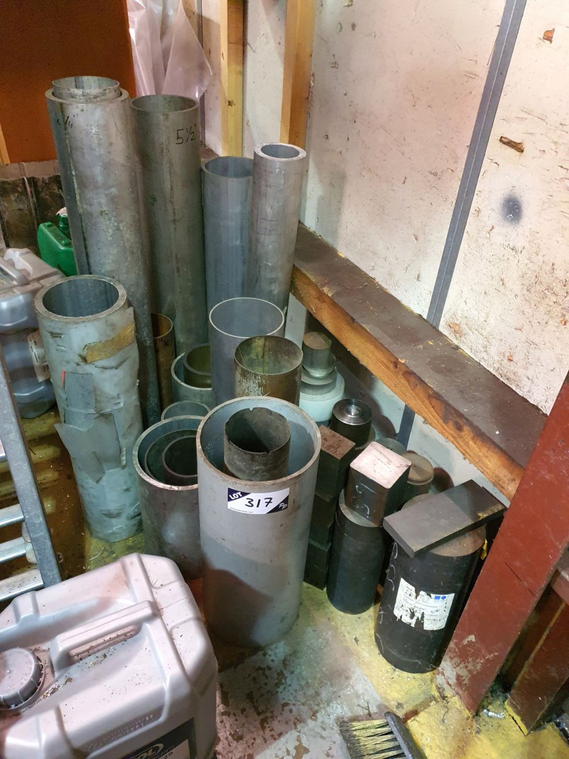 Qty aluminium, steel, brass & copper tubes & bille...