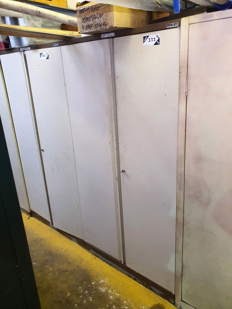 2x Bisley 2 door metal storage cupboards, 920x460x...