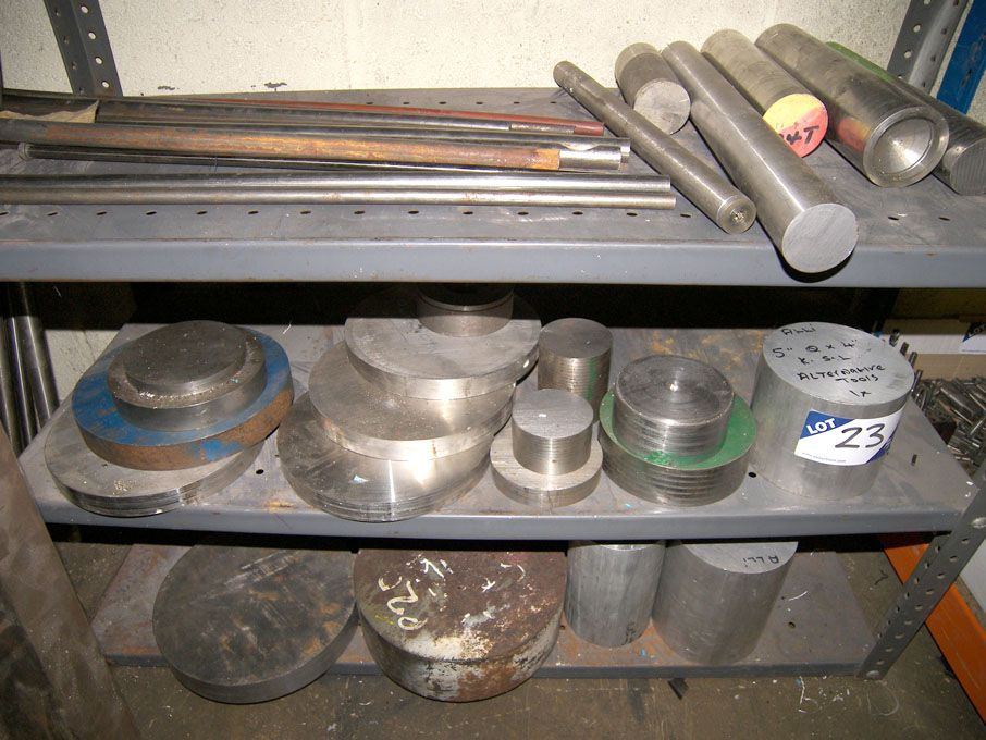 Qty various steel & alloy billets & bars t...