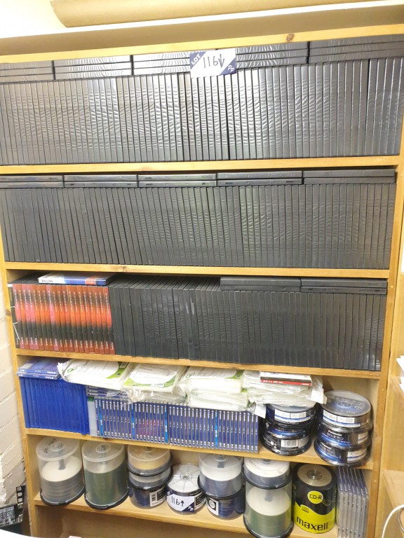 Qty various media inc: plastic DVD cases, Panasoni...