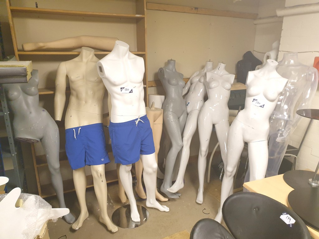 Qty various male / female mannequins