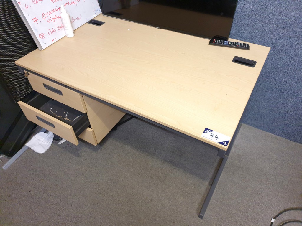 3x various maple office desks