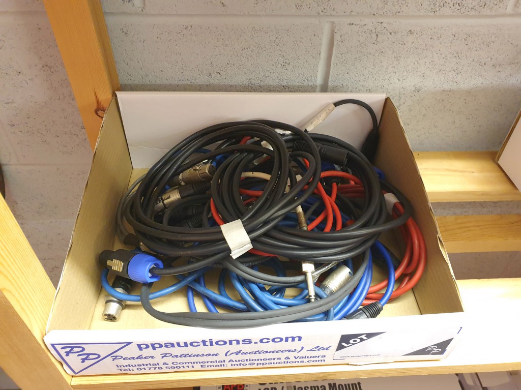 Qty various XLR cables etc