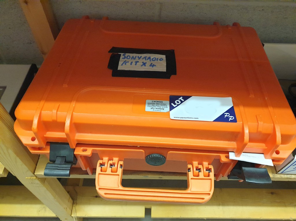 Orange plastic transit case, 500x350x200mm