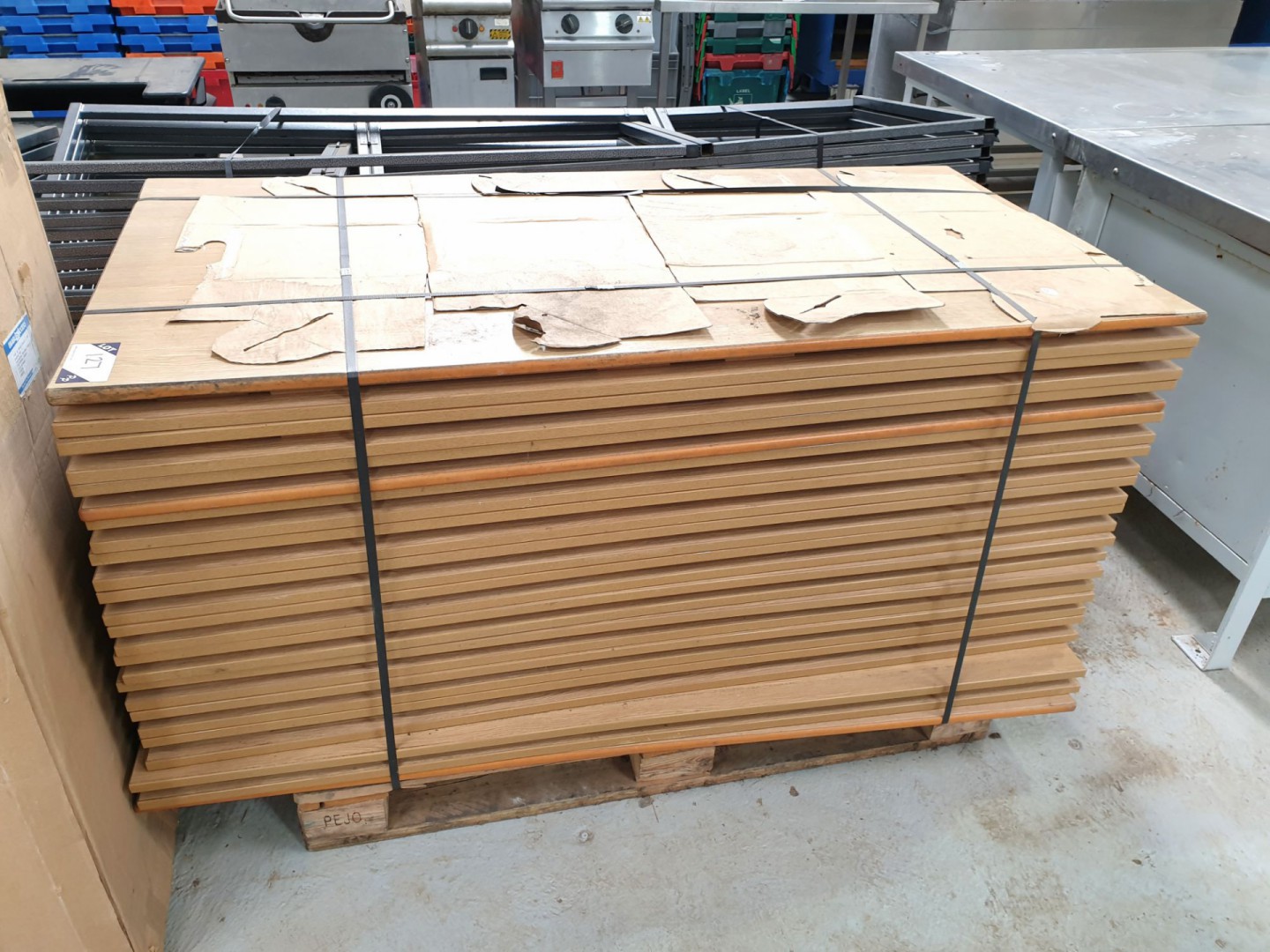 25x Fray Design light oak effect flat pack tables...