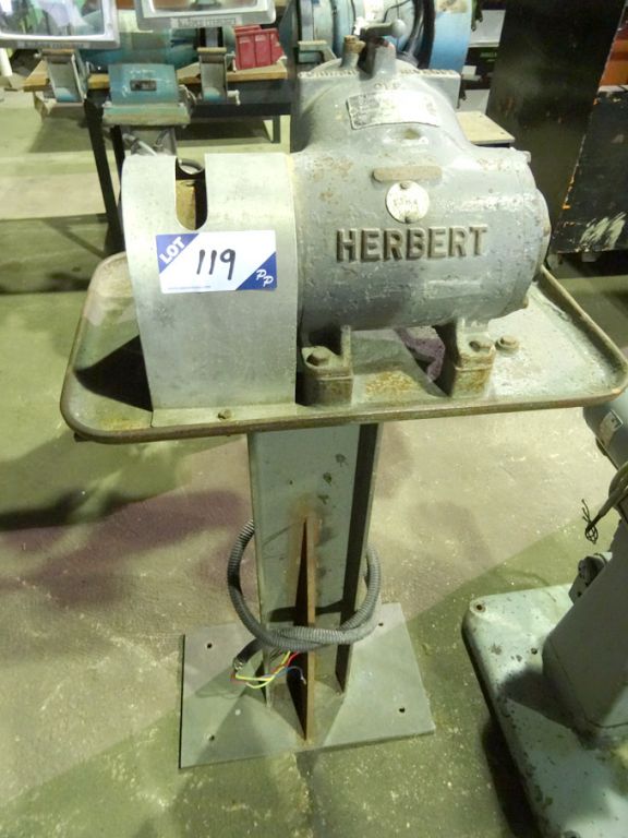 Herbert powered 5" 3 jaw chuck on base - lot locat...
