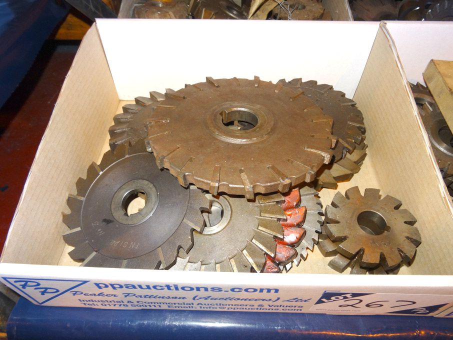 Qty HSS side & face milling cutters to 8" approx -...
