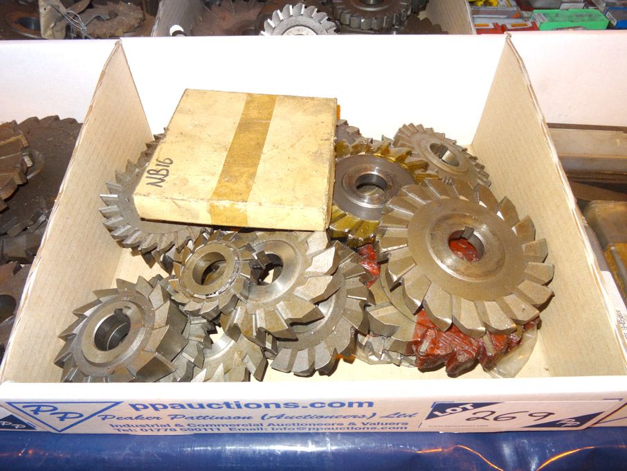 Qty HSS side & face milling cutters to 5" approx -...