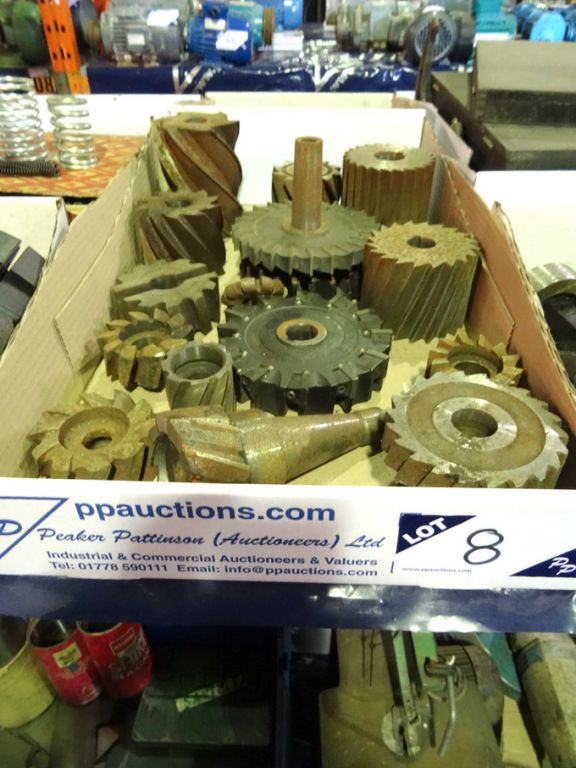 Qty HSS milling cutters / slabs to 6" approx  - lo...