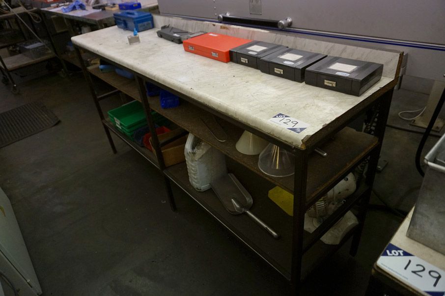 Metal frame trolley, 660x660m & metal frame table,...
