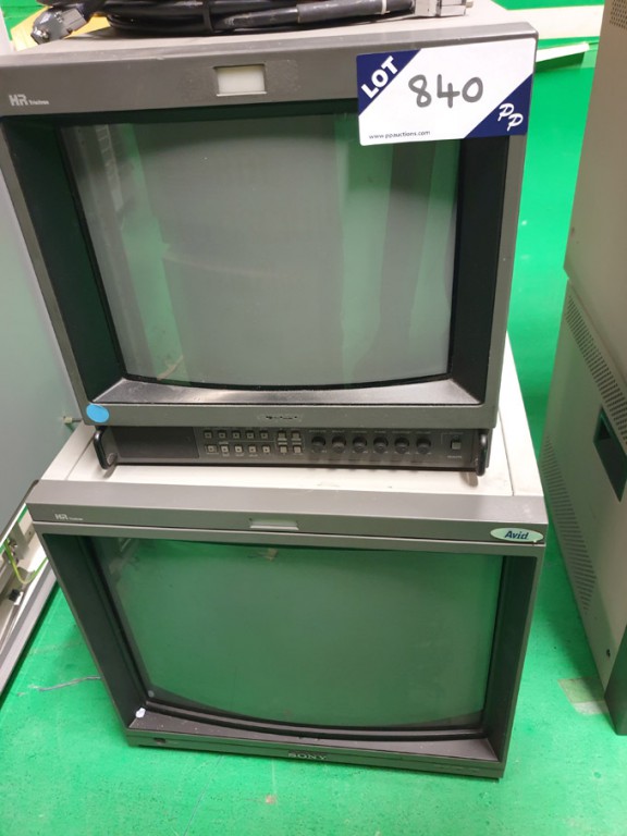 2x Sony PVM-1454QM & BVM-20G1E CRT studio monitors