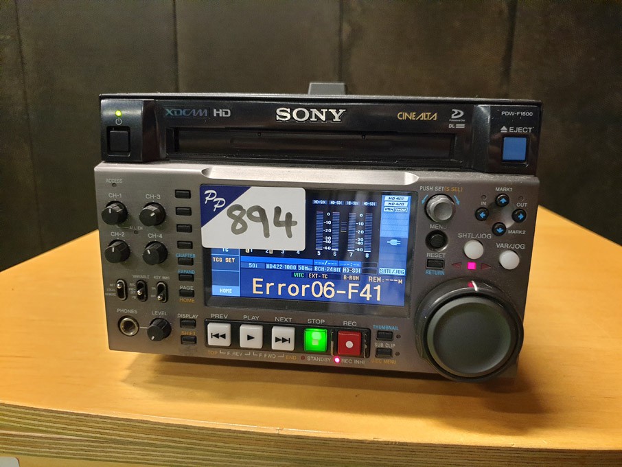 Sony PDW-F1600 XDCAM HD422 professional disc recor...