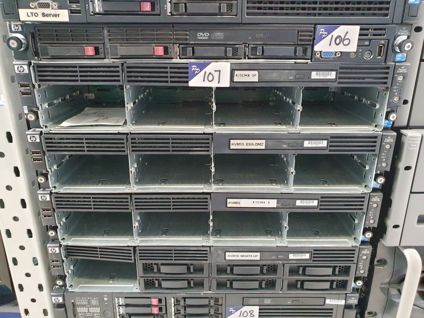 4x HP Proliant DL180 G6 rack type server
