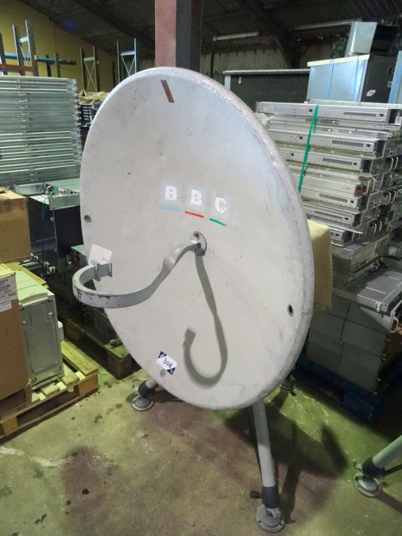 BBC 1100mm dia satellite dish on Vinten tripod bas...