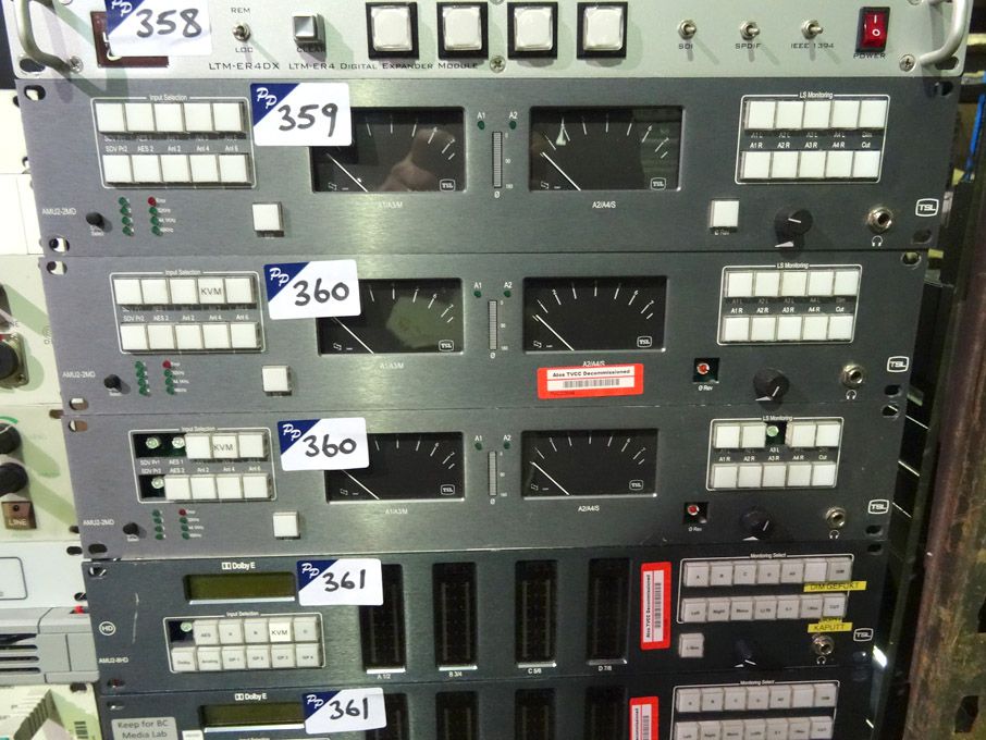 2x TSL AMU2-2MD audio monitoring units