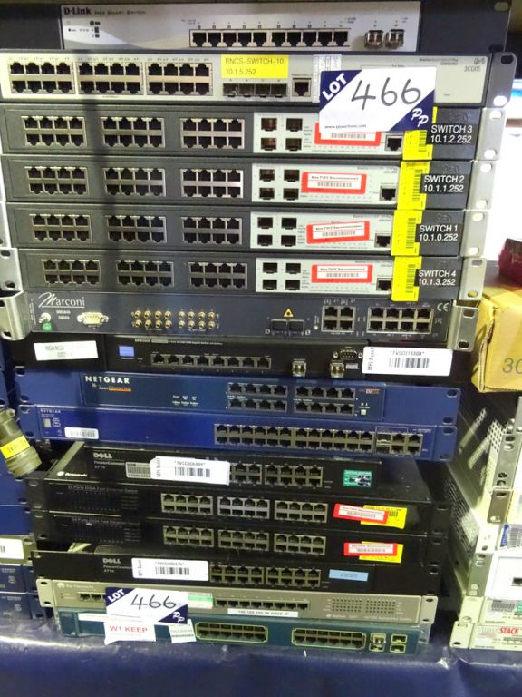 Qty various Ethernet switches inc: D-Link, Marconi...