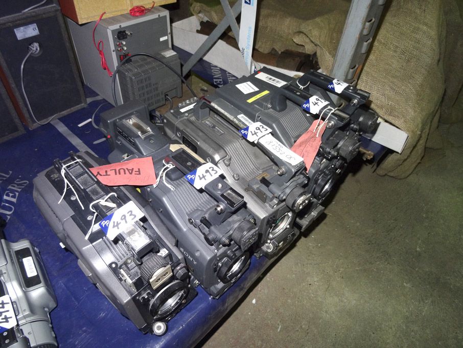 5x various Sony, JVC video camera bodies (spares o...