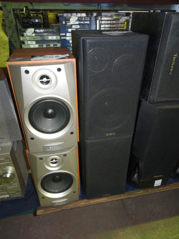 2x Aiwa SX-810 speakers, 6ohm, 80W, 2x Sony SS-MD3...