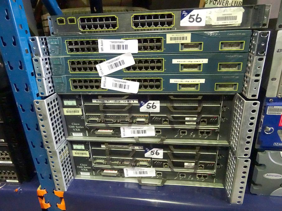 2x Cisco 7200 series VXR routers, 3x Cisco Catalys...