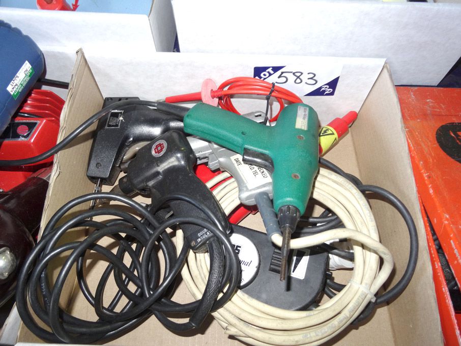 Qty various electric hand tools inc: winders, engr...
