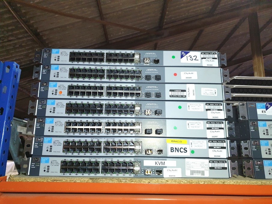 Qty various HP Pro Curve network switches