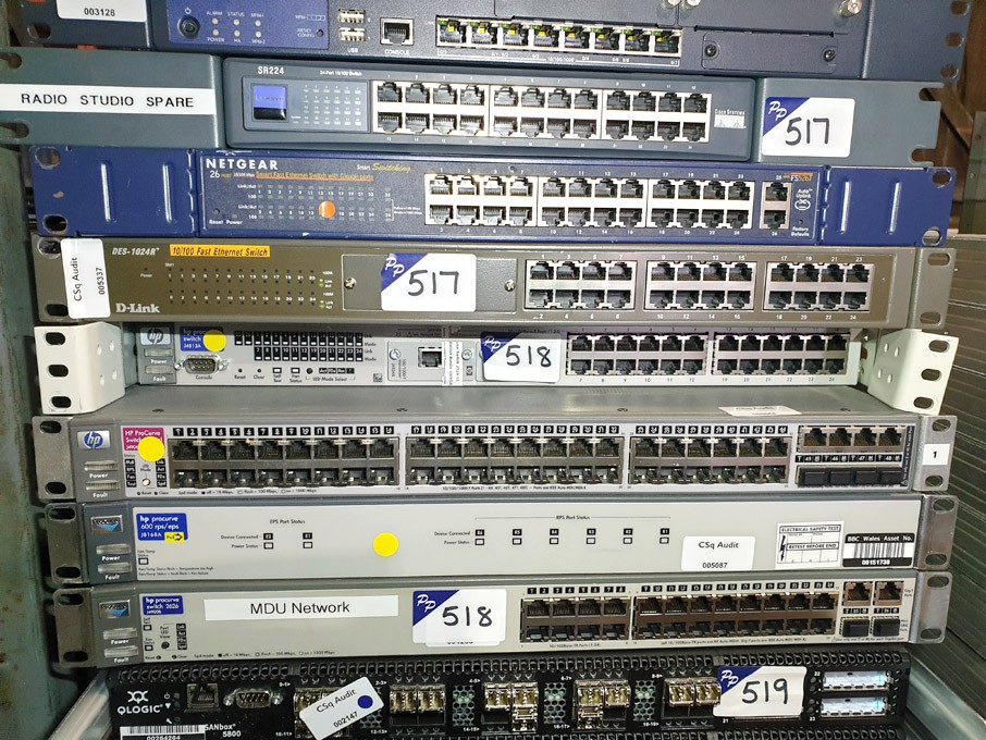 Qty various HP network switches