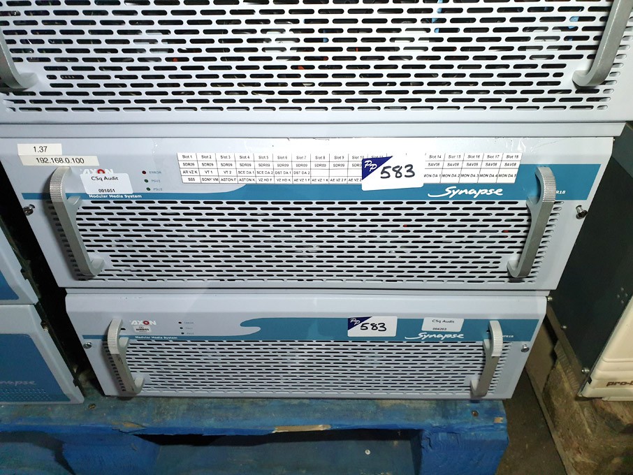 2x Axon SFR18 modular chassis inc: SDR09, SAV08, H...