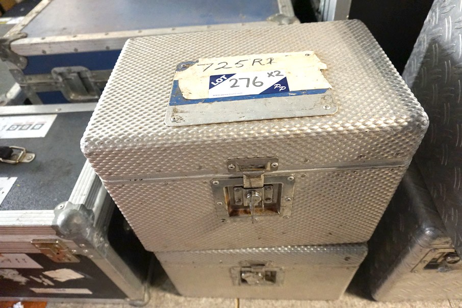 2x aluminium flight cases, 400x300x260mm