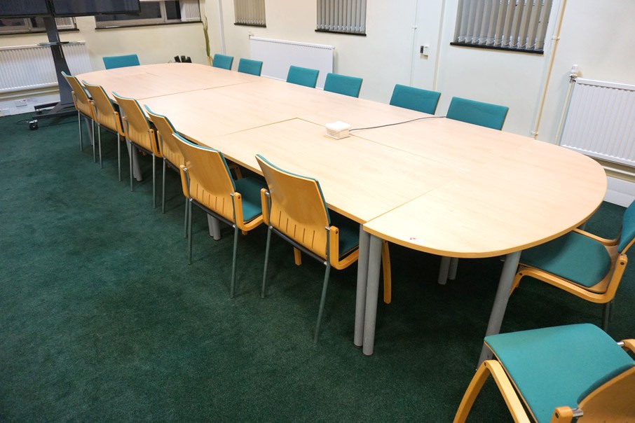 Maple effect 8 section conference table, 5400x1600...