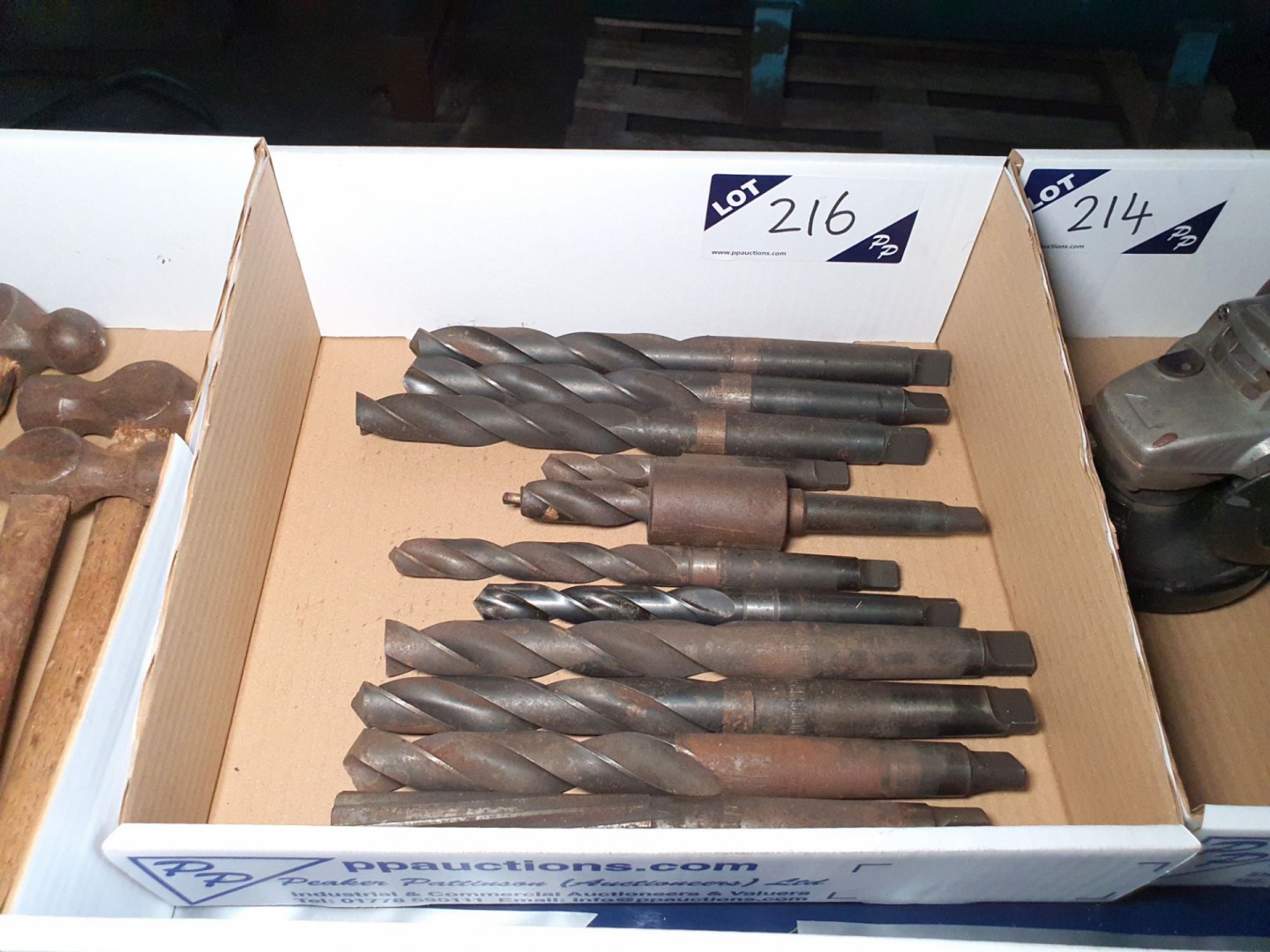 Qty various HSS taper shank twist drills to 24mm