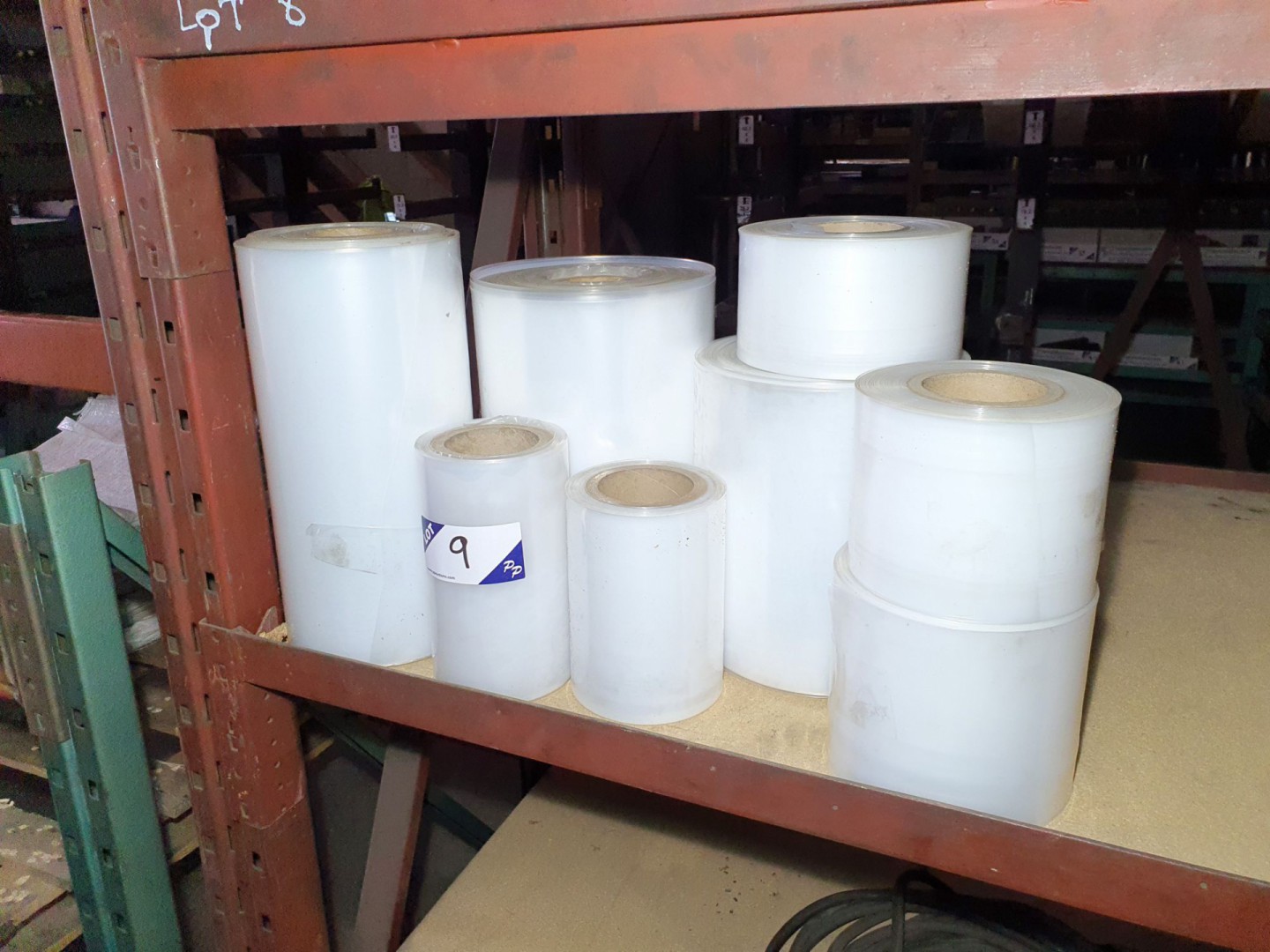 8x part used rolls of polythene layflat tubing / s...