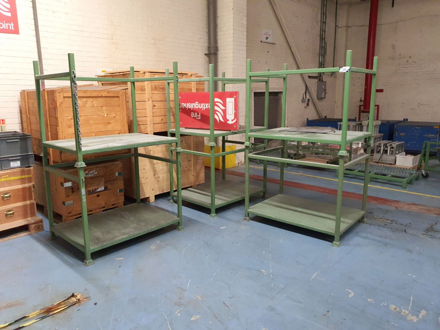 6x open sided stackable stillages, 1200x900x1000mm