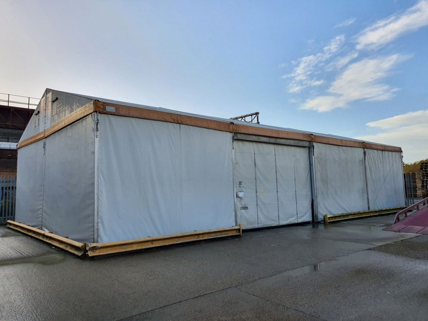 Pol-Plan metal frame temporary industrial storage...